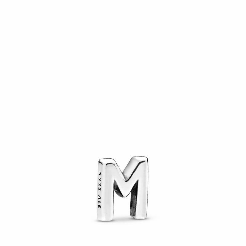 Pandora Letter M Petite Locket Charm Silver Egypt PS2108956
